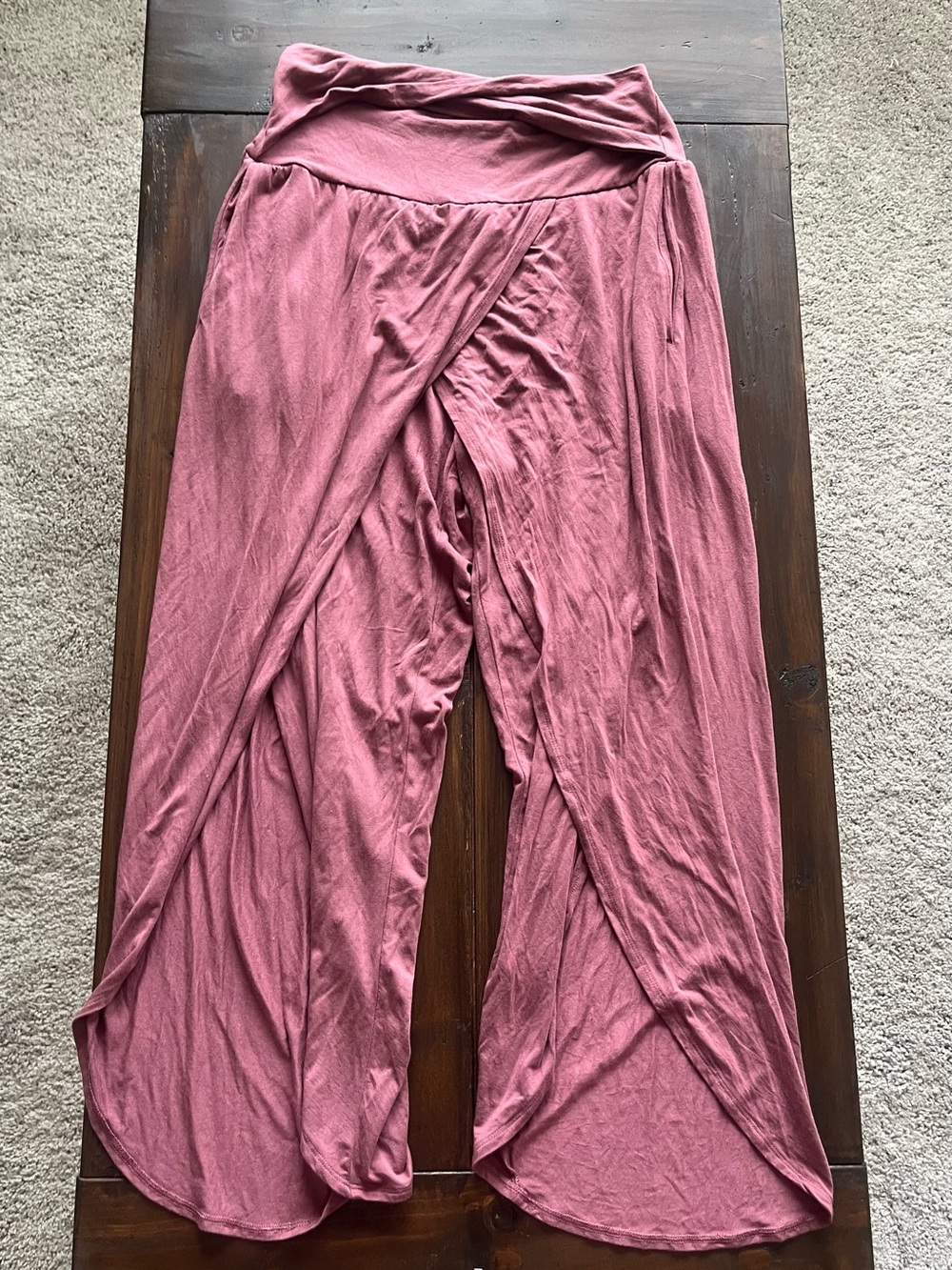 Athleta Women's Draped Wrap Palazzo Pants - Dusty Rose